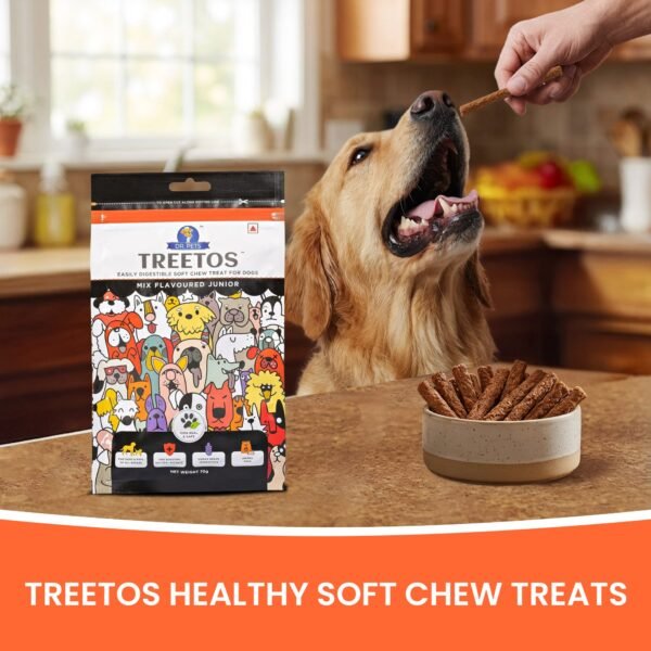 Dr.Pets Treetos Mix Flavour Soft Chew Dog Treats 70g back pack ingredients