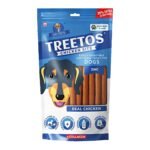 Dr.Pets Treetos Stix Real Chicken Soft Chew Dog Treats 85g with probiotics collagen and vitamins front pouch