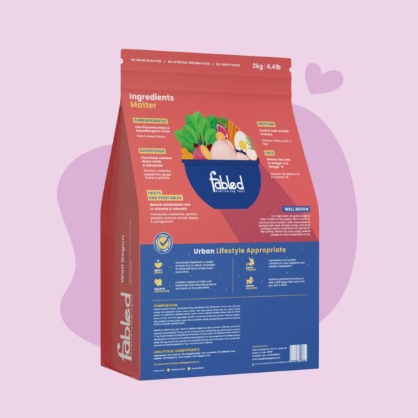 Fabled Well Begun back pack ingredients feeding guide