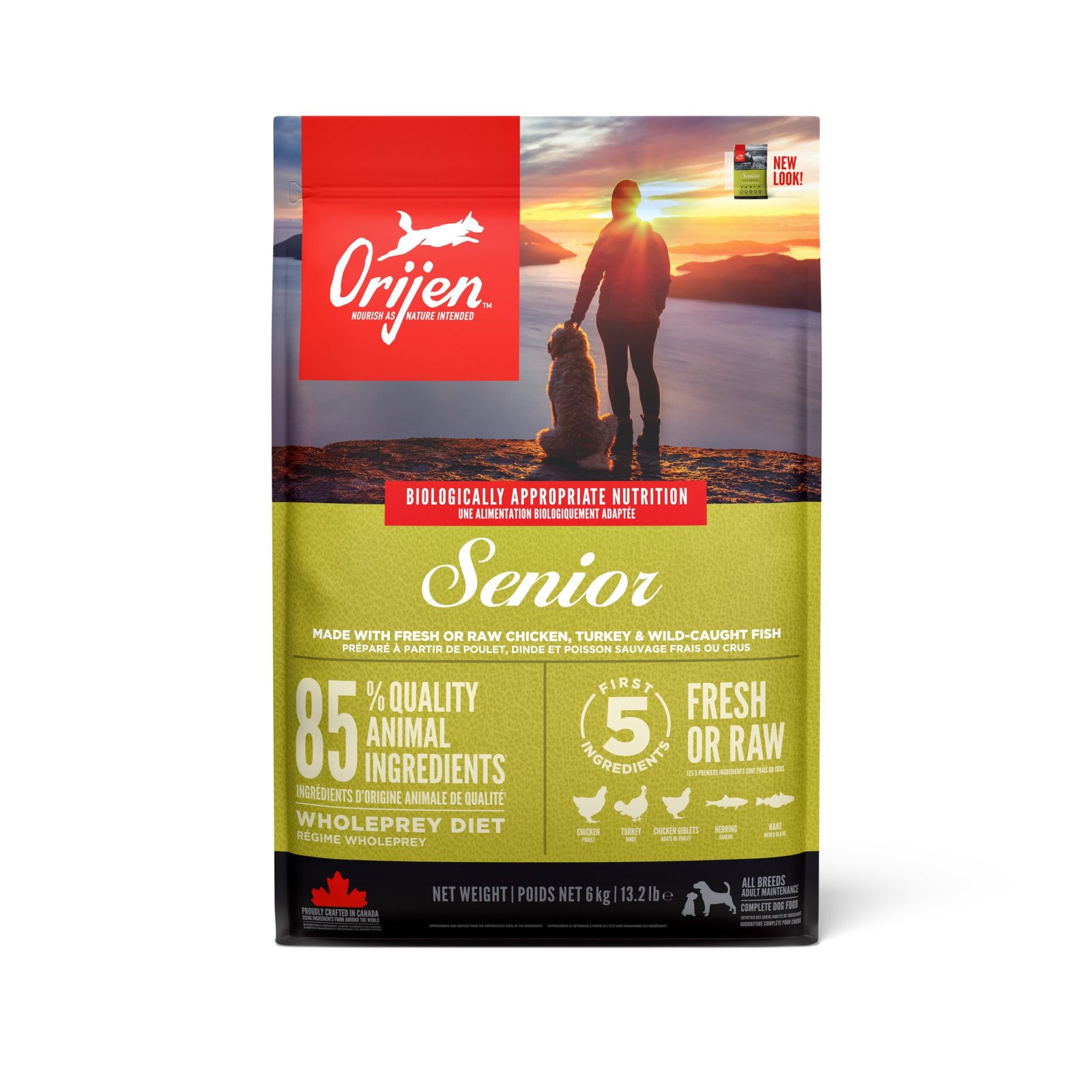Orijen Senior Grain-Free Dry Dog Food pack