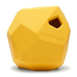 Ruffwear Gnawt-a-Rock dog toy Dandelion Yellow