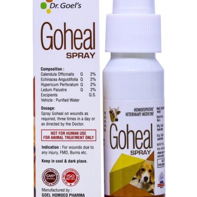 Dr. Goel's GoHeal Spray Fast-Acting Natural Wound Healer & Antiseptic Spray — homeopathic veterinary medicine from Dr. Goel's