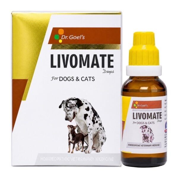 Dr. Goel's LIVOMATE Drops for Pets (20ml) – Natural Liver & Gut Health Care Dr. Goel's LIVOMATE Drops for Pets (20ml) – Natural Liver & Gut Health Care — homeopathic veterinary medicine from Dr. Goel's