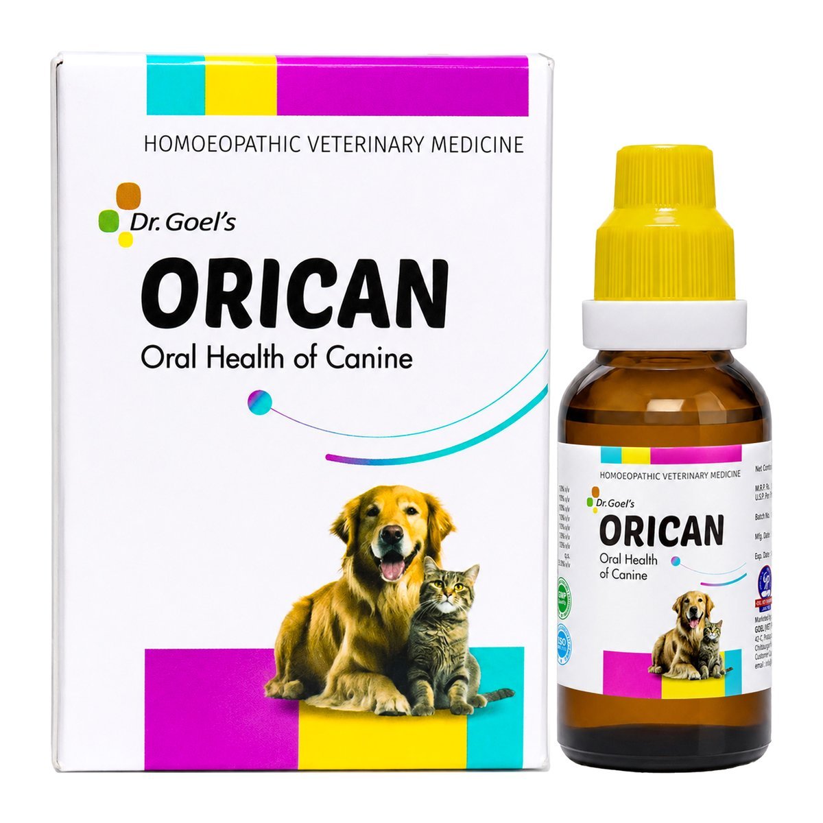 Dr. Goel's ORICAN FOR ORAL HEALTH IN DOG AND CAT — homeopathic veterinary medicine from Dr. Goel's