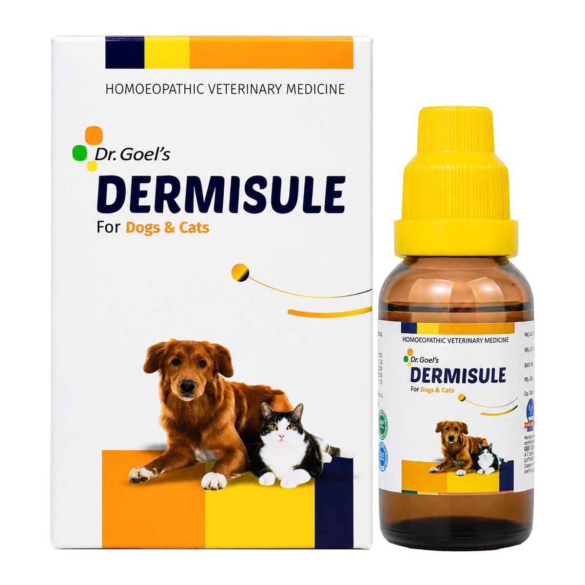 Dr. Goel's DERMISULE for PETS — Homeopathic Remedy for Skin Infections, Itching & Mange — homeopathic veterinary medicine from Dr. Goel's