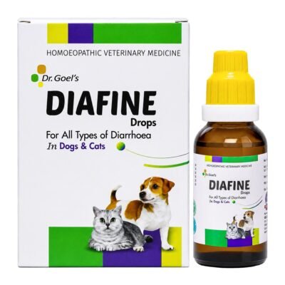 Dr. Goel's DIAFINE DROPS for Pets — Advanced Natural Relief from Diarrhea & Parvo Support — homeopathic veterinary medicine from Dr. Goel's