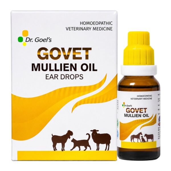 Dr. Goel's GoVet Mullein Oil Ear Drops Natural Relief for Ear Pain, Infections & Inflammation pack shot 2