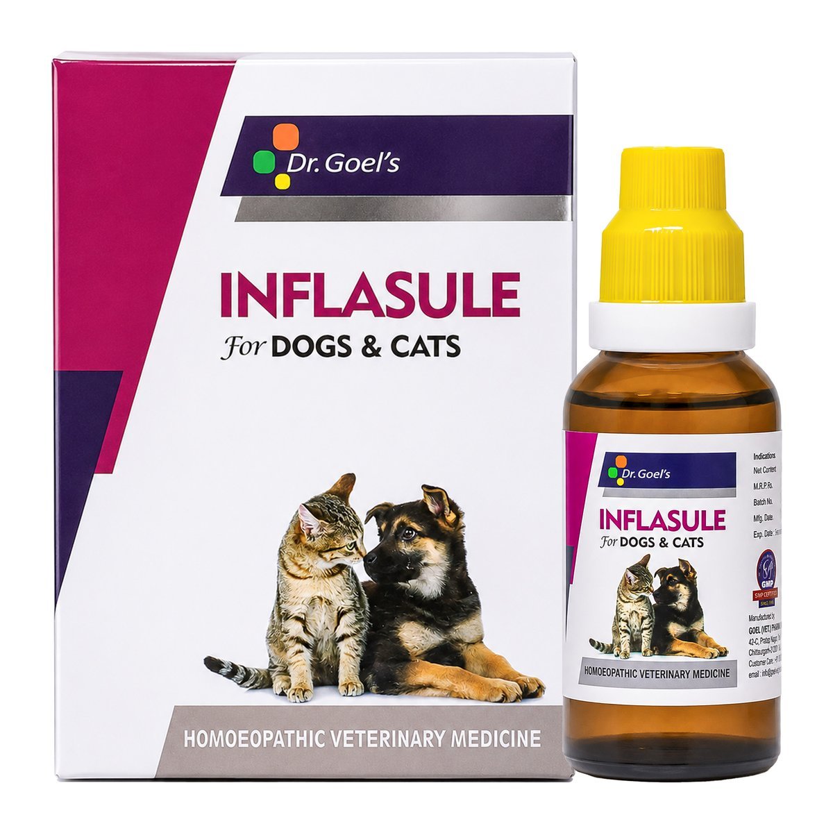 Dr. Goel's INFLASULE – Homeopathic Joint & Anti-Inflammatory Medicine for Pets pack shot 2