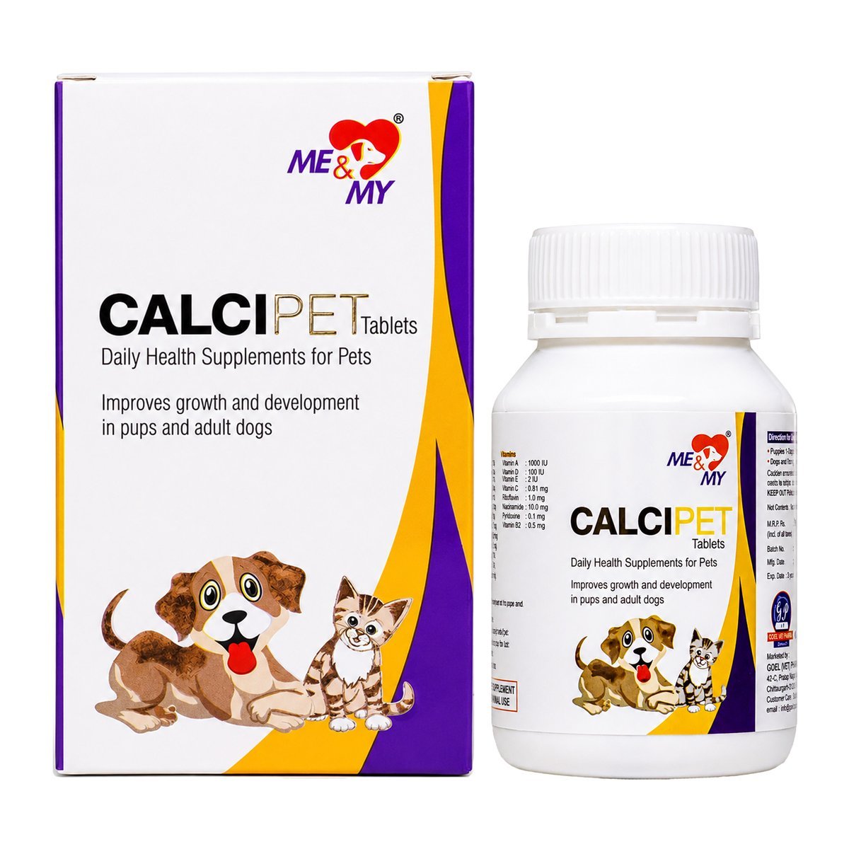 Dr. Goel's CALCIPET | Improves Growth and Development pack shot 2