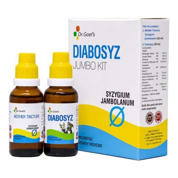 Dr. Goel's DIABOSYZ JUMBO KIT for Pets – Natural Diabetes Care pack shot 2