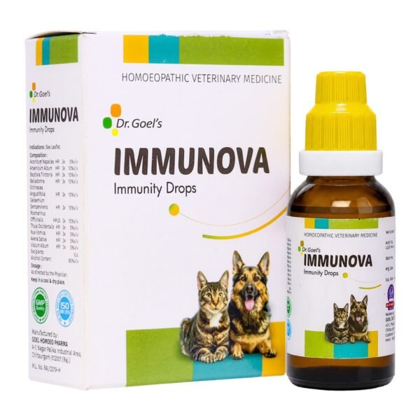 Dr. Goel's IMMUNOVA – Natural Immunity Booster for Dogs & Cats pack shot 3