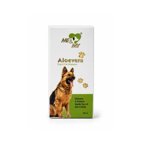 Dr. Goel's Aloevera Pet Shampoo for gentle care of hair and body coat pack shot 3