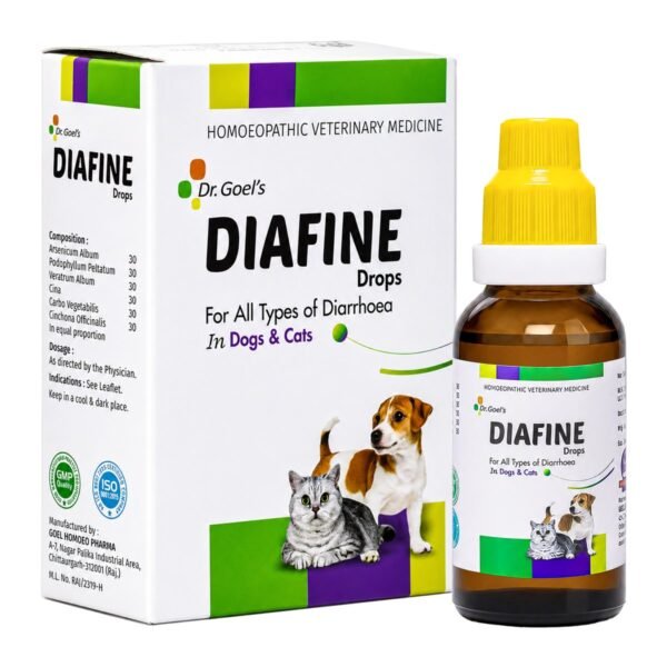 Dr. Goel's DIAFINE DROPS for Pets — Advanced Natural Relief from Diarrhea & Parvo Support pack shot 3