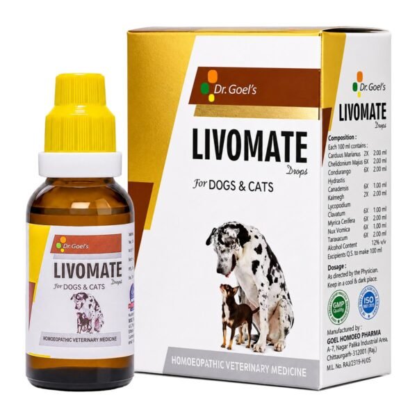 Dr. Goel's LIVOMATE Drops for Pets (20ml) – Natural Liver & Gut Health Care pack shot 4