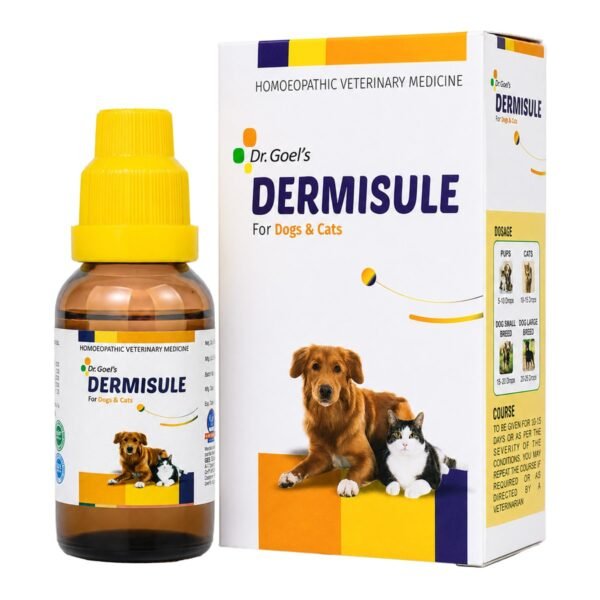 Dr. Goel's DERMISULE for PETS — Homeopathic Remedy for Skin Infections, Itching & Mange pack shot 4