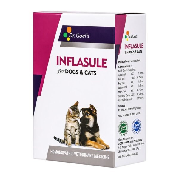 Dr. Goel's INFLASULE – Homeopathic Joint & Anti-Inflammatory Medicine for Pets pack shot 5