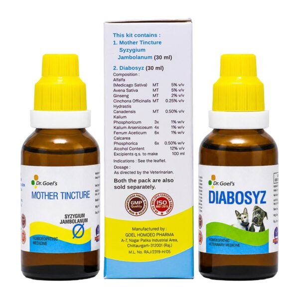 Dr. Goel's DIABOSYZ JUMBO KIT for Pets – Natural Diabetes Care pack shot 6